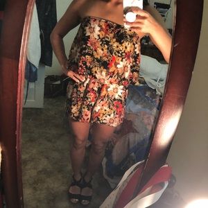 Strapless romper